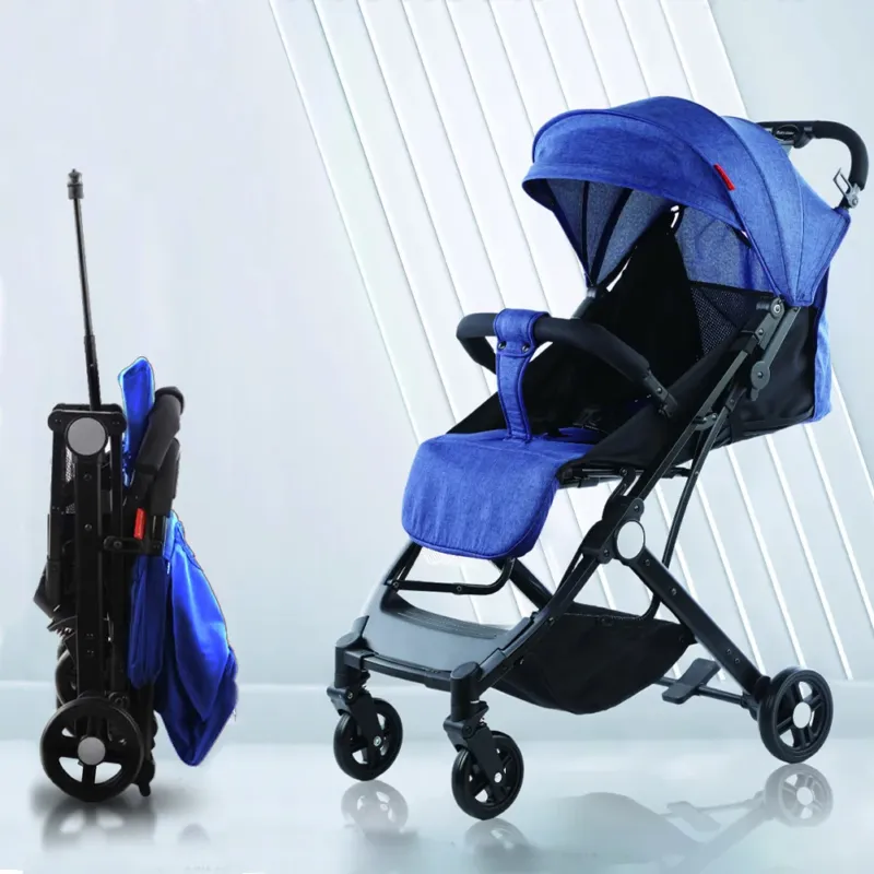 Offerta Limitata Passeggino Easy Ultra Leggero Blu Chiusura Facilitata Salvaspazio Portata 15 kg