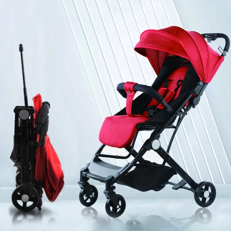 Passeggino Easy Ultra Leggero Rosso Chiusura Facilitata Salvaspazio Portata 15kg Solo Oggi