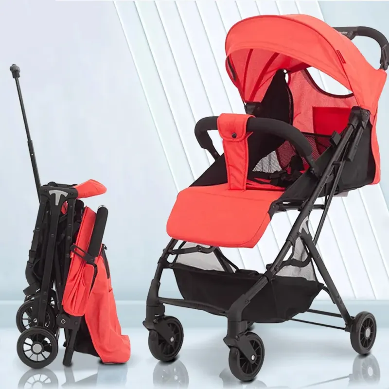 Passeggino Pro Ultra Leggero Rosso Chiusura Facilitata Salvaspazio Portata 15 kg Ultime Pezzi