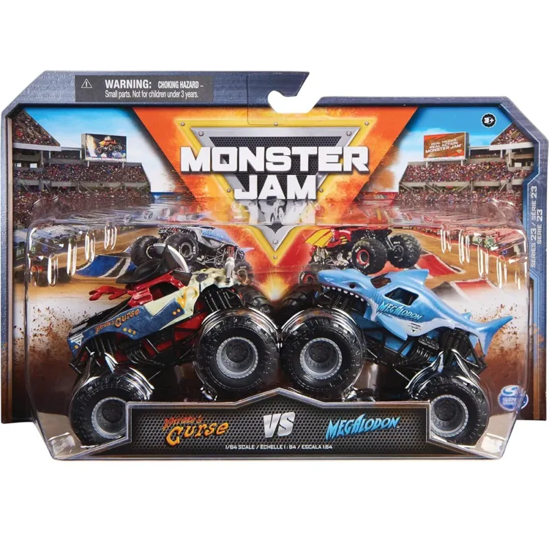 Spedito Oggi Monster Jam Confezione 2 Monster Truck Scala 1 64 Assortimento Casuale Idea Regalo