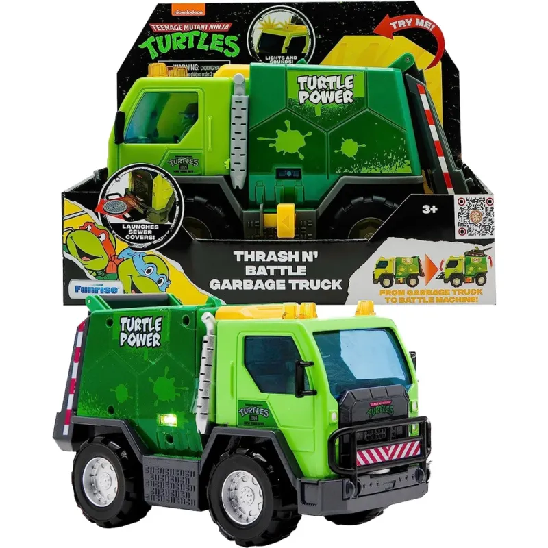Teenage Mutant Ninja Turtles Thrash N‘Battle Camion Della Spazzatura Idea Regalo Esclusivo