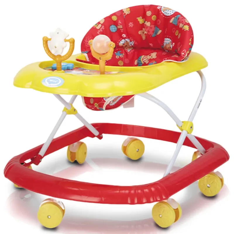Spedizione Espresso Girello Bambini per Primi Passi con Chiusura Salvaspazio e Console Gioco Rosso