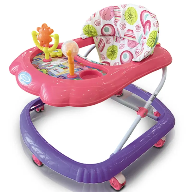 Girello Bambini per Primi Passi con Chiusura Salvaspazio e Console Gioco Rosa Novità
