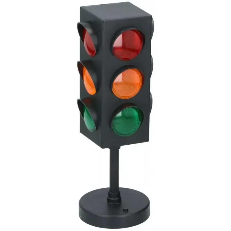 Mini Semaforo Giocattolo Lampada da Tavolo con Luci a Batteria 10 x 27 cm Promozione Esclusiva