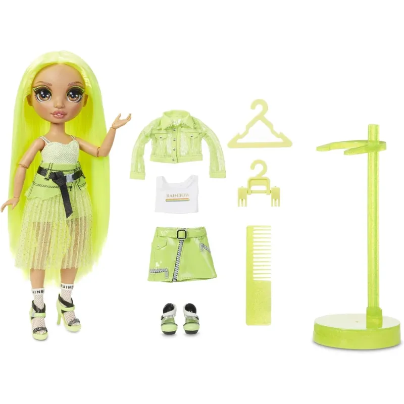 Rainbow High Bambola alla Moda Karma Nichols Fosforescente Accessori Idea Regalo Pagamento Sicuro