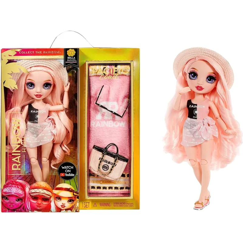 Rainbow High Pacific Coast Bella Parker Moda con Supporto Accessori Idea Regalo Offerta