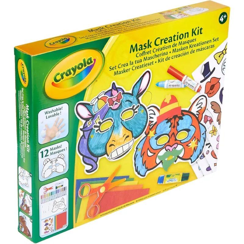 Crayola Cofanetto Creazione di Maschere Gioco Educativo Kit Attività Idea Regalo Super Prezzo