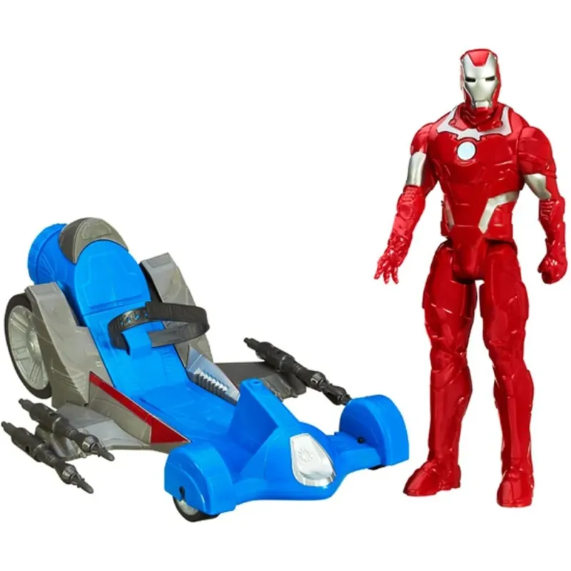 Hasbro Avengers Iron Man con Veicolo 30 cm Action Figure Marvel Idea Regalo Offerta Del Giorno