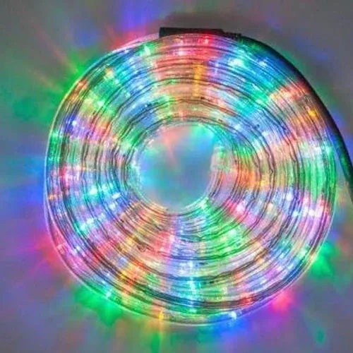 Tubo Luminoso Natalizio 15 Metri LED Multicolore Controller 8 Funzioni x Esterno Di Tendenza