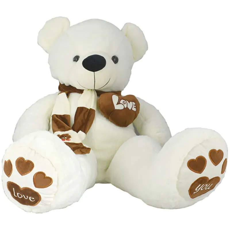 Compra Online Peluche Orso Orsacchiotto Alto 80 cm Pupazzo Bambini Orsacchiotto Morbido Bianco
