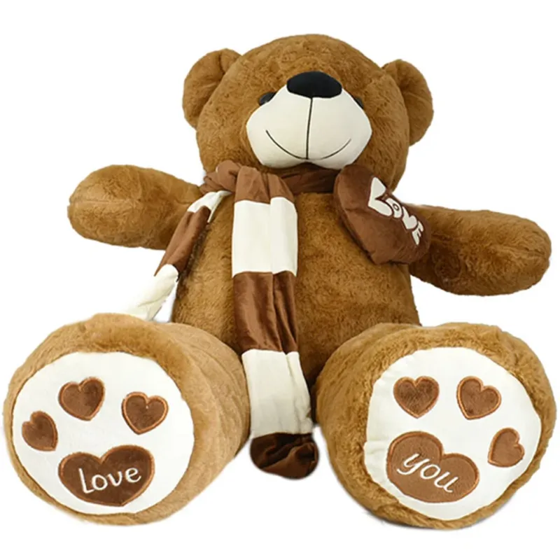 Sconto Peluche Orso Orsacchiotto Alto 100cm Pupazzo Bambini Orsacchiotto Morbido Marrone