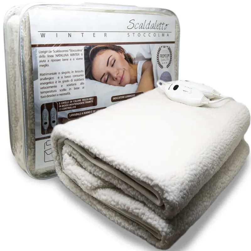 Coperta Elettrica Termica Due Telecomando Tre Livelli Calore Letto Matrimoniale Vendita Finale
