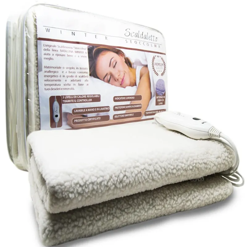 Coperta Elettrica Termica con Telecomando Tre Livelli di Calore Letto Singolo Must-Have