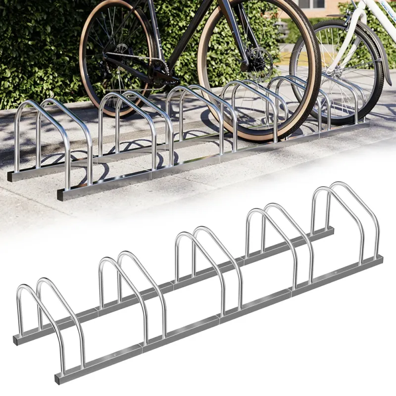 Parcheggio Porta Bici 5 Posti Stand Cavalletto Rastrelliera Bicicletta Acciaio Soddisfatti O Rimborsati