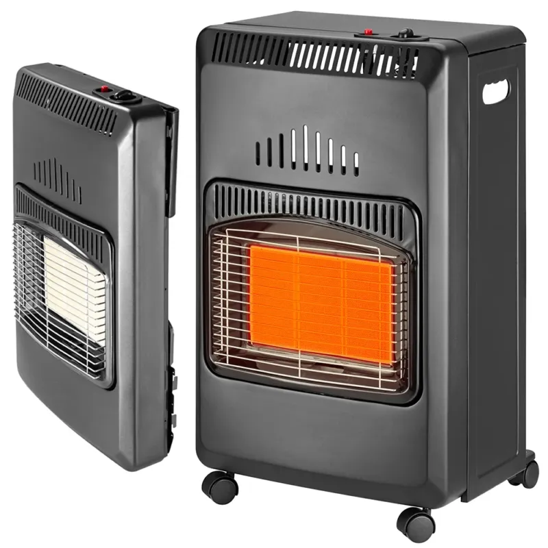 Soddisfatti O Rimborsati Stufa a Gas Pieghevole Bombola GPL Slim 15 Kg In Metallo Nero 3 Potenze 4 Ruote