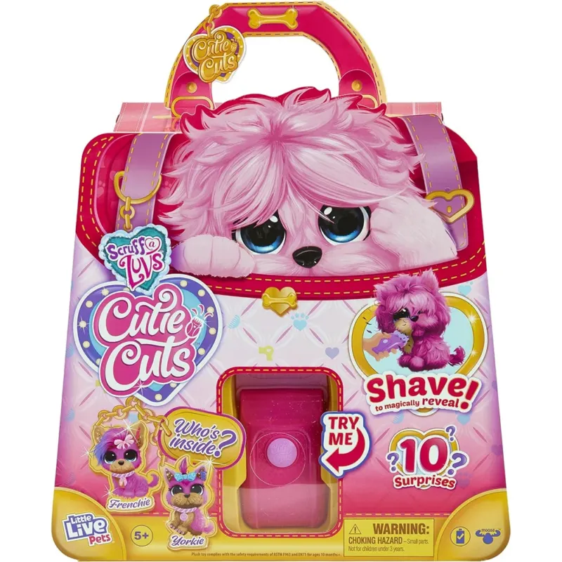 Esclusivo Little Live Pets Scruff Cutie Cuts Salone di Bellezza Rosa Sorpresa Idea Regalo