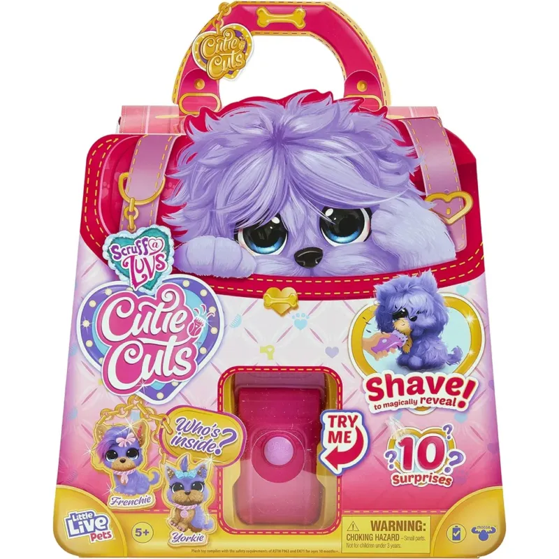 Little Live Pets Scruff Cutie Cuts Salone di Bellezza Viola Sorpresa Idea Regalo Ordina Subito