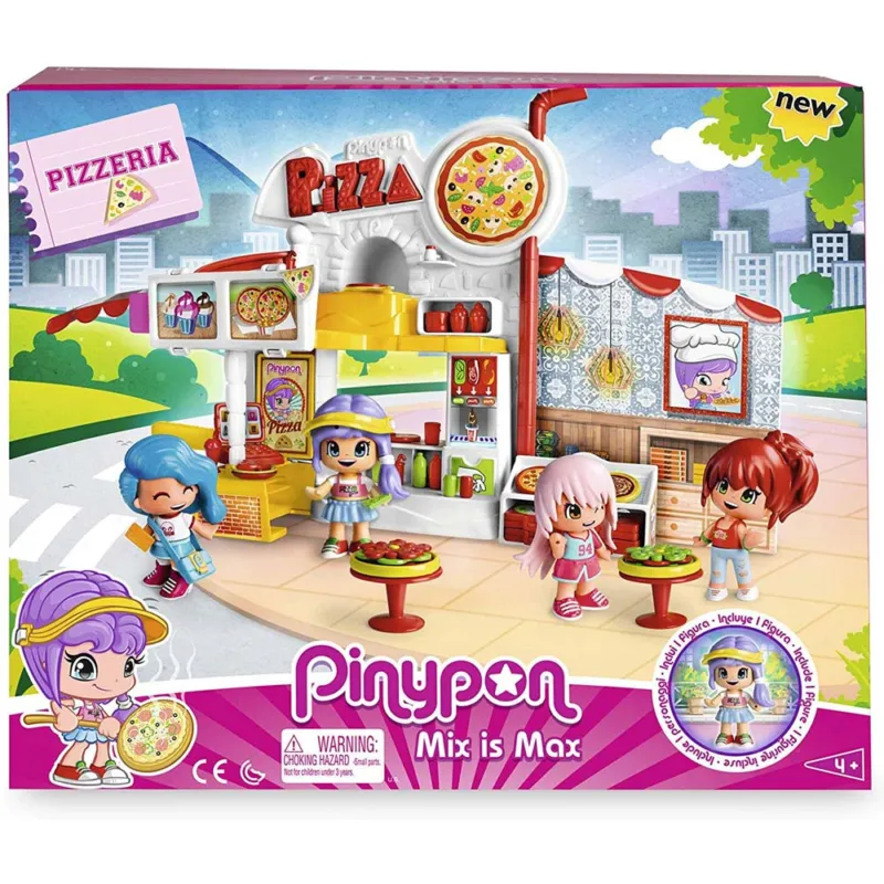 Ultime Pezzi Playset PiniPon Mix Max Pizzeria con Bambola Personaggio e Accessori Gioco