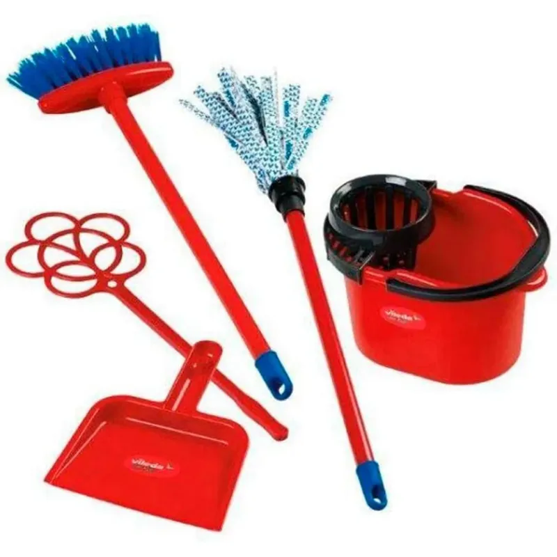 Set Pulizia Vileda for Kids Scopa Paletta Battipanni Secchio e Mocio Idea Regalo Promo Stagionale