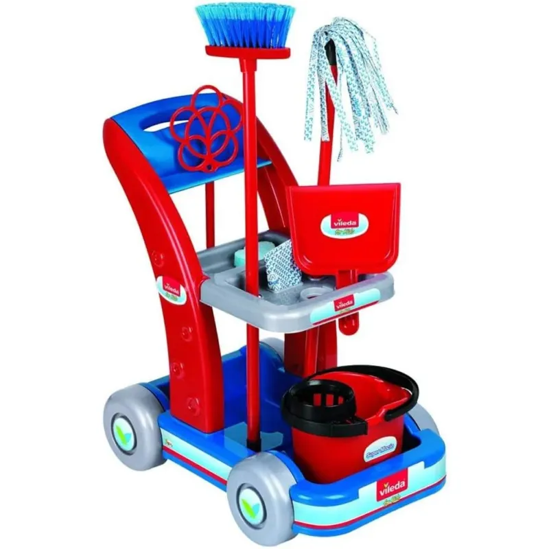Set Accessori Pulizie Carrello Pulizie Giocattolo Vileda Maxi con Accessori Più Venduto