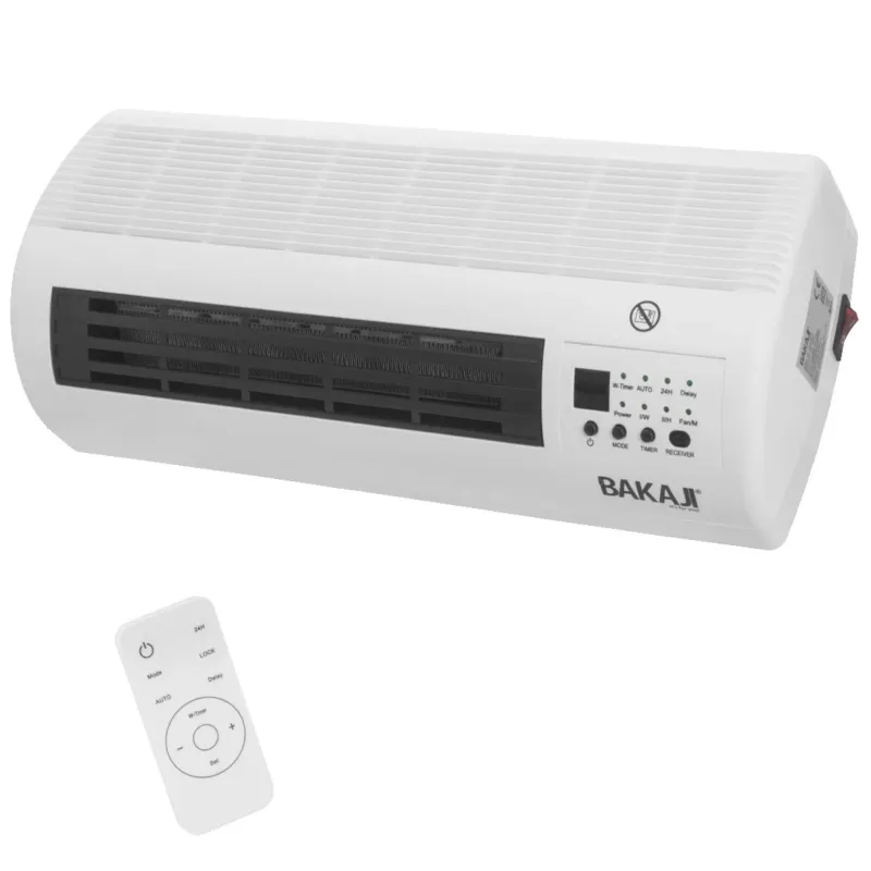 Offerta Lampo Termoventilatore Ceramico Elettrico a parete Stufa a Muro 2000W con Timer 24H