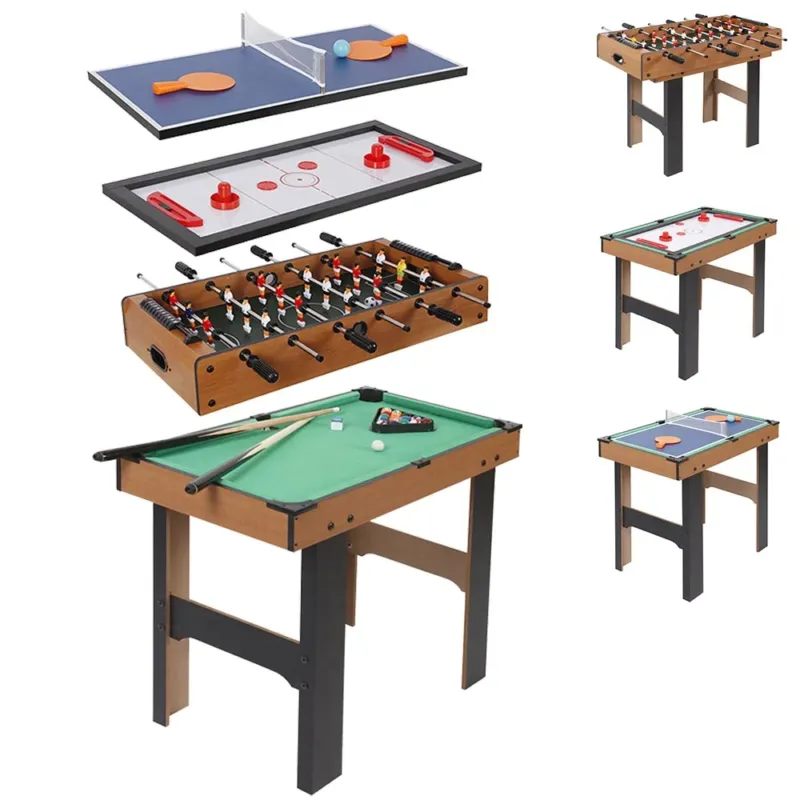 Soddisfatti O Rimborsati Tavolo Multigioco 4in1 Calcio Balilla Biliardo Ping Pong Air Hockey 87x43x73cm