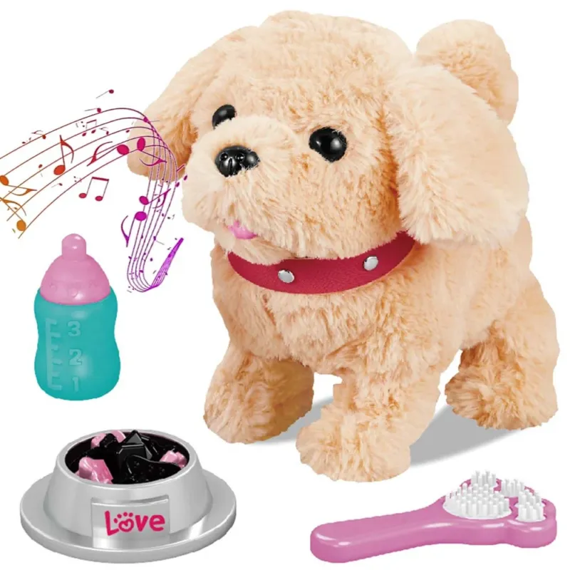 A Buon Prezzo Cagnolino Cane Peluche interattivo Giocattolo Bambini Abbaia Cammbina e Mangia