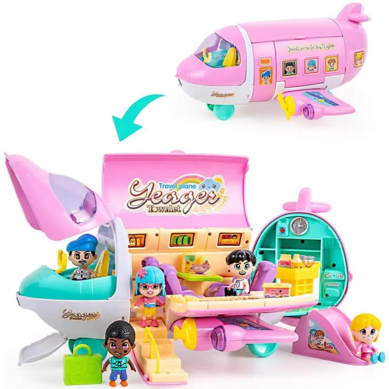 Prezzo Basso Aeroplano Playset Casa delle Bambole Aereo da Sogno Rosa Giocattolo per Bambini