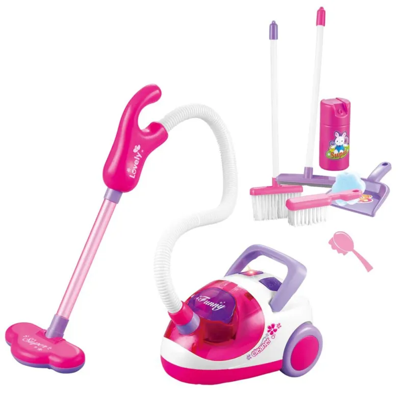 Set Aspirapolvere Giocattolo con Scopa e Accessori Giochi Emulazione Idea Regalo Ultime Pezzi
