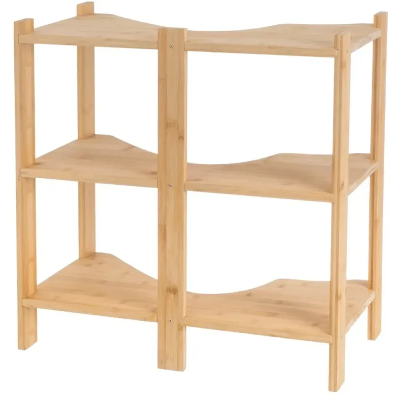 Offerta Limitata Mobile Sottolavabo Legno Bambù Mobiletto Armadietto per Lavandino con 3 Ripiani