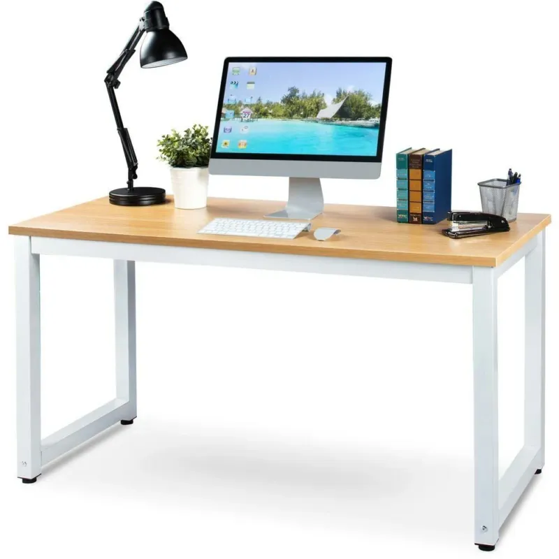 A Buon Prezzo Scrivania Tavolo Porta PC Computer in Legno e Metallo Casa Ufficio 120x60x70cm