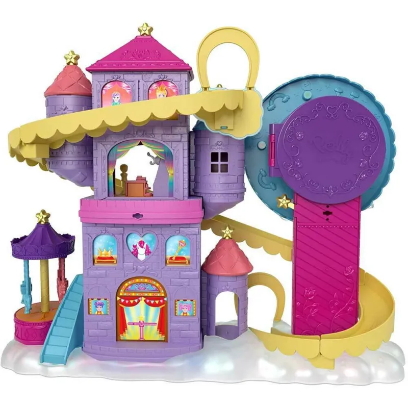 Polly Pocket Playset Lunapark Arcobaleno con 2 Microbambole Unicorni e Accessori Ultime Pezzi