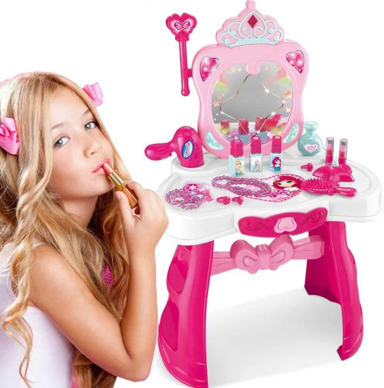 Reso Gratuito Specchiera Make Up per Bambina con Scettro Magico Centro Bellezza per Bambine