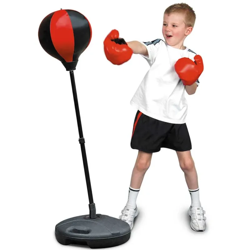 Punching Ball per Bambini Asta Regolabile 100 cm con Guantoni e Base Riempibile Promo Stagionale
