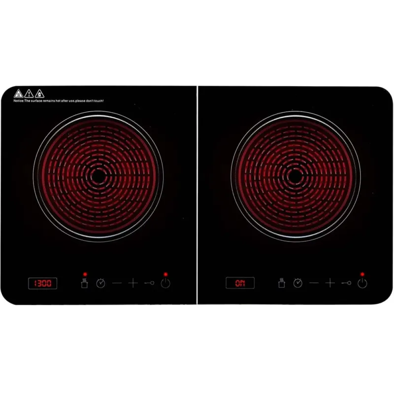 Piano Cottura Induzione Doppio 3500 W Fornello Elettrico 2 Piastre da 22cm Timer Prezzo Scontato