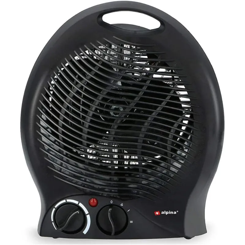 Caldobagno Potenza 2000 Watt con Termostato Regolabile Nero Caldo Freddo Offerta Speciale