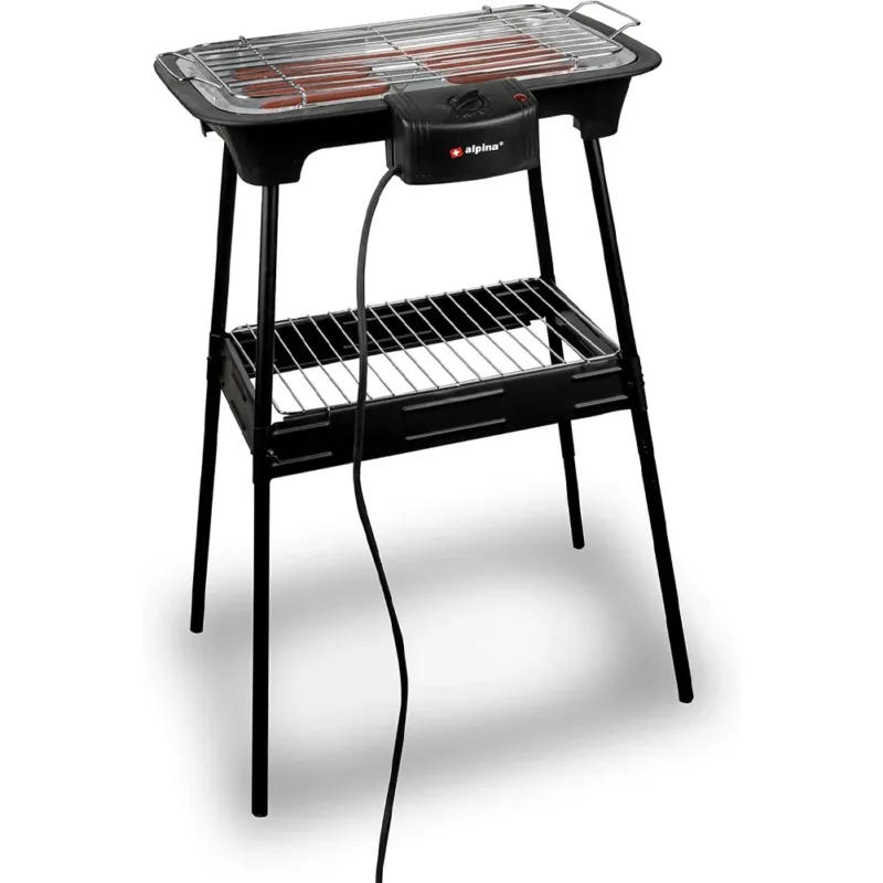 Barbecue Elettrico 2 in 1 Interno Esterno BBQ Bistecchiera 2000W con Termostato Ultima Occasione