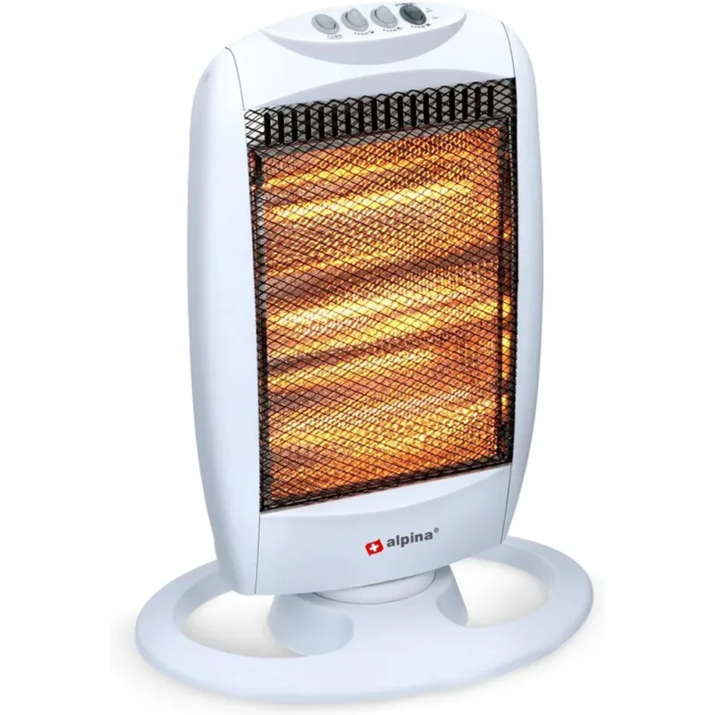 Offerta Stufa Elettrica Alogena Riscaldatore a Infrarossi 3 Livelli Riscaldamento 1200W