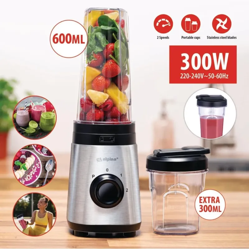 Frullatore Blender Smoothie Maker 300 W 2 Velocità Frullatutto in Acciaio Inox Compra Online