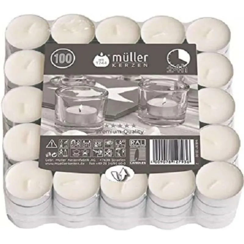 Ultima Occasione 100 x Candele Lumini Tea Light Scaldavivande con Durata 4 ore Linea Arti Casa