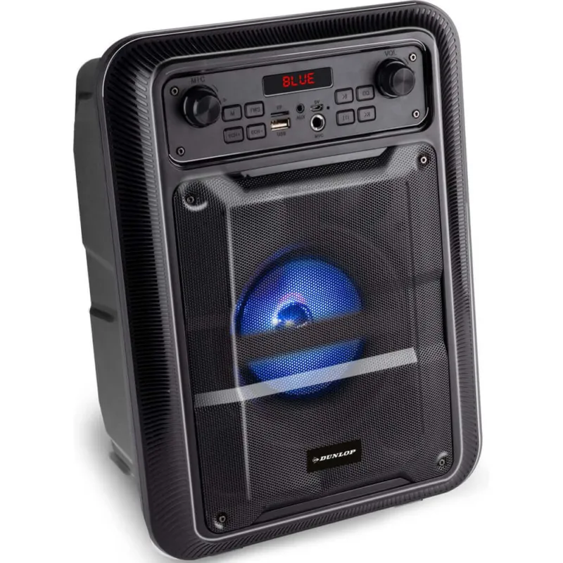 Altoparlante Bluetooth Dunlop 9 W Cassa Illuminata Radio FM e Ingresso AUX/MIC Economico