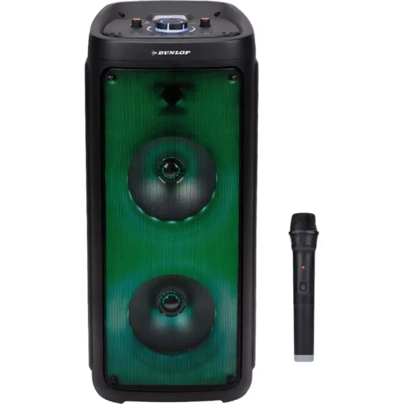 Ultimissimo Modello Altoparlante per Feste Dunlop Cassa Wireless Set Karaoke con Microfono e Luce