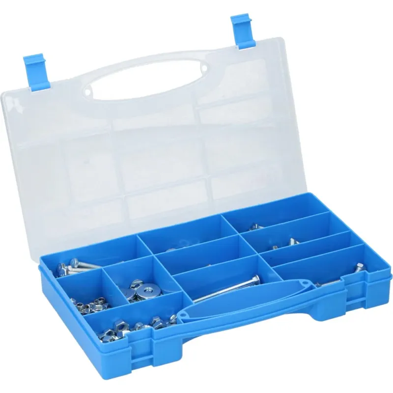 Set Valigetta con Bulloni e Dadi 450 Pezzi Zincati con Custodia e Divisori Kinzo Miglior Prezzo