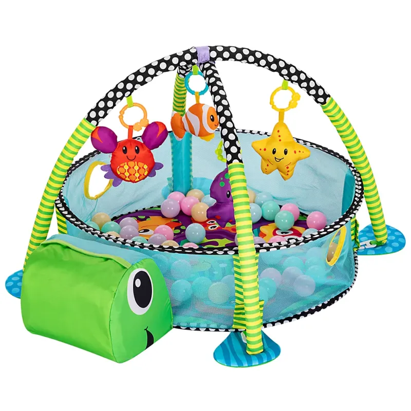 Nuova Collezione Palestrina Box Tappeto Neonato Bambino Tartaruga Fitch Baby con Recinto Palline