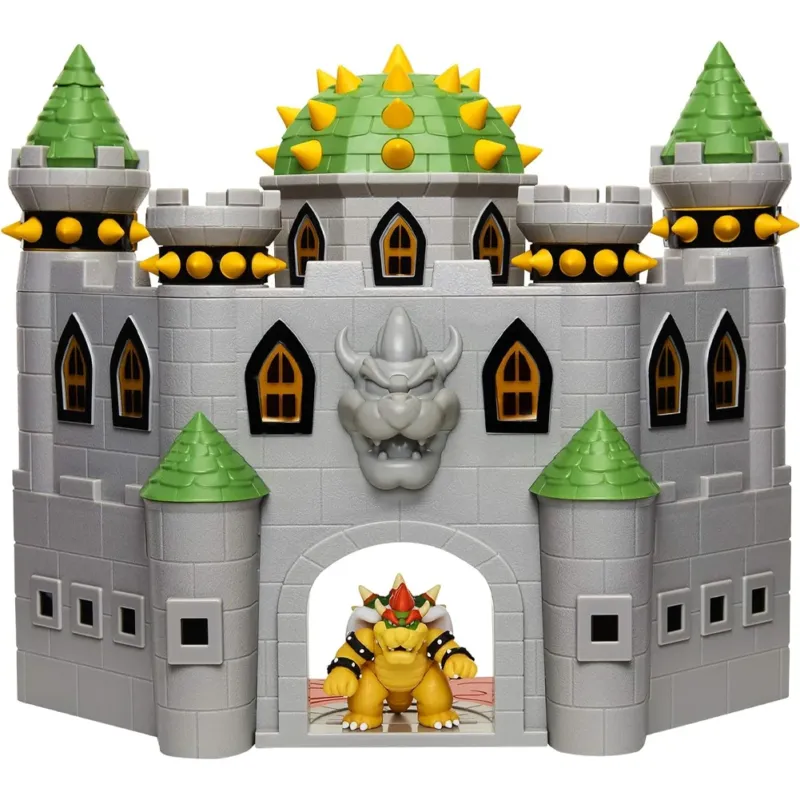 Popolare Nintendo Super Mario Playset Castello di Bowser Deluxe e Personaggio Articolato