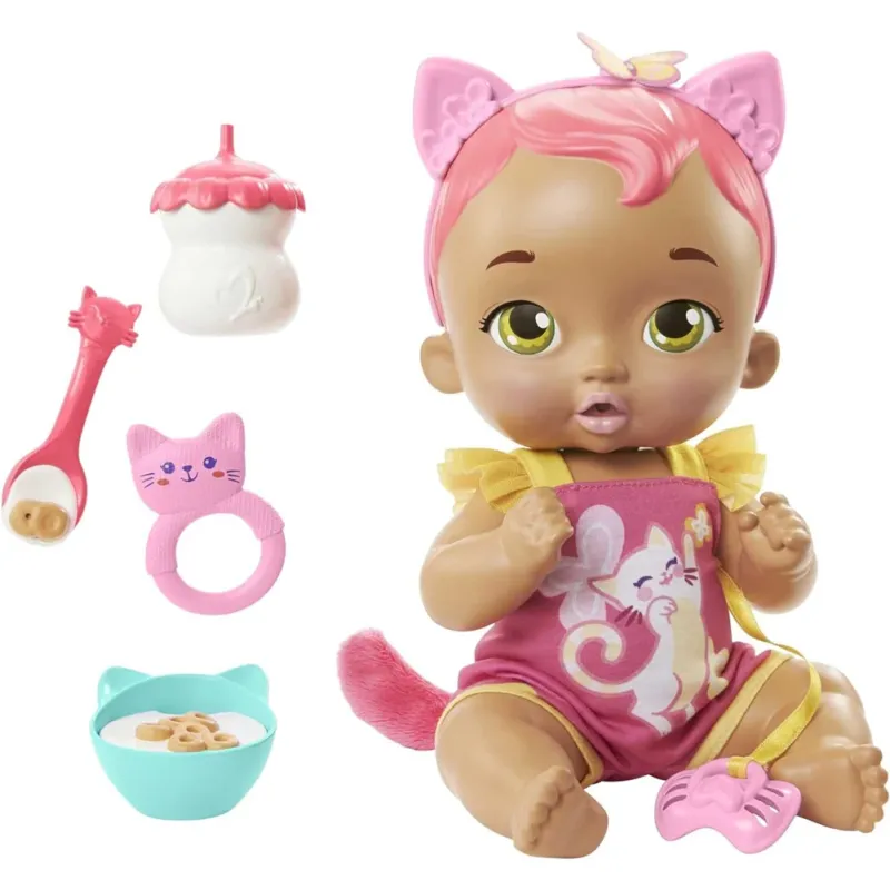 My Garden Baby Gattina Pappa e Nanna Bambola Interattiva Rosa 30.5cm Idea Regalo Promo Stagionale