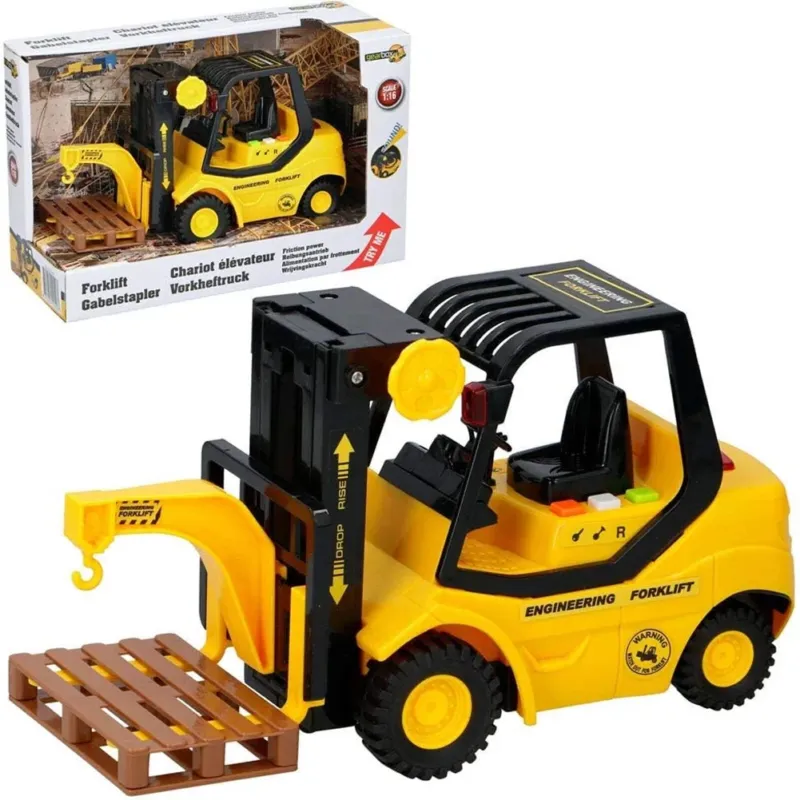 Occasione Imperdibile Muletto Giocattolo Bambini a Frizione con Suoni Forche Funzionanti e Accessori