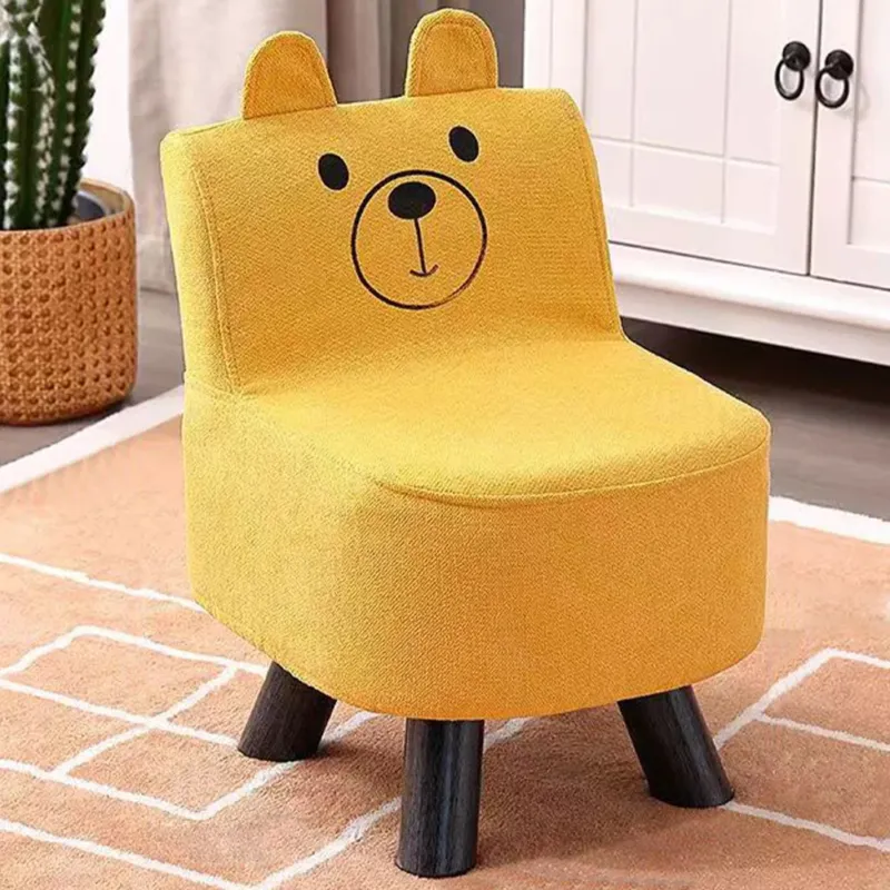 Sedia per Bambini Poltrona Design Orsetto Poggiapiedi Sgabello Morbido Giallo Scelto Dai Clienti