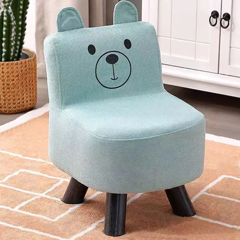 Direttamente Dal Produttore Sedia per Bambini Poltrona Design Orsetto Poggiapiedi Sgabello Morbido Celeste