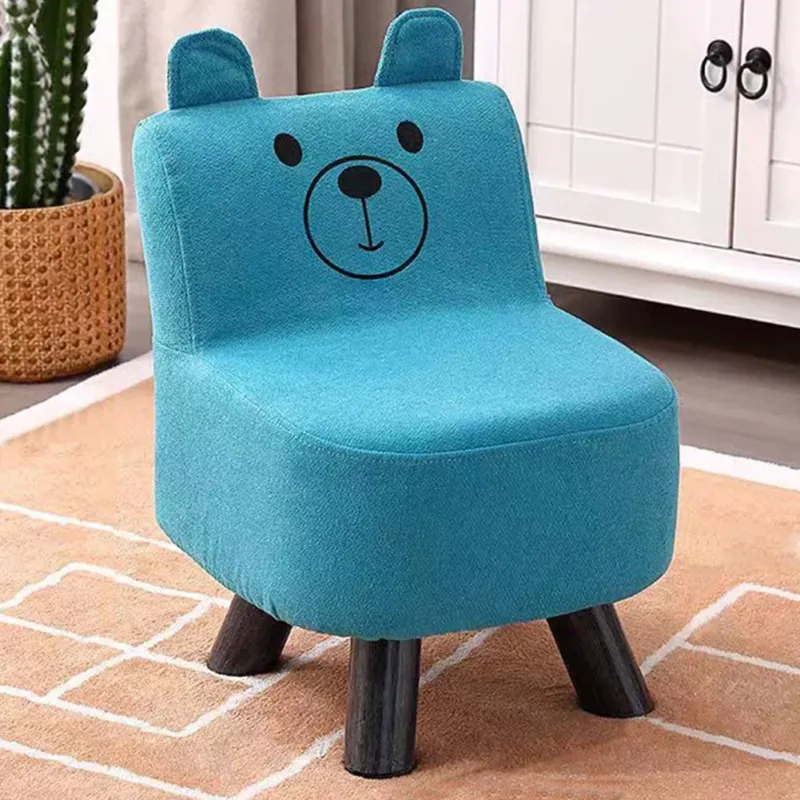 Sedia per Bambini Poltrona Design Orsetto Poggiapiedi Sgabello Morbido Blu Compra Oggi Stesso